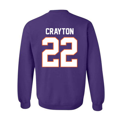 Clemson - NCAA Football : Dee Crayton - Classic Shersey Crewneck Sweatshirt-1
