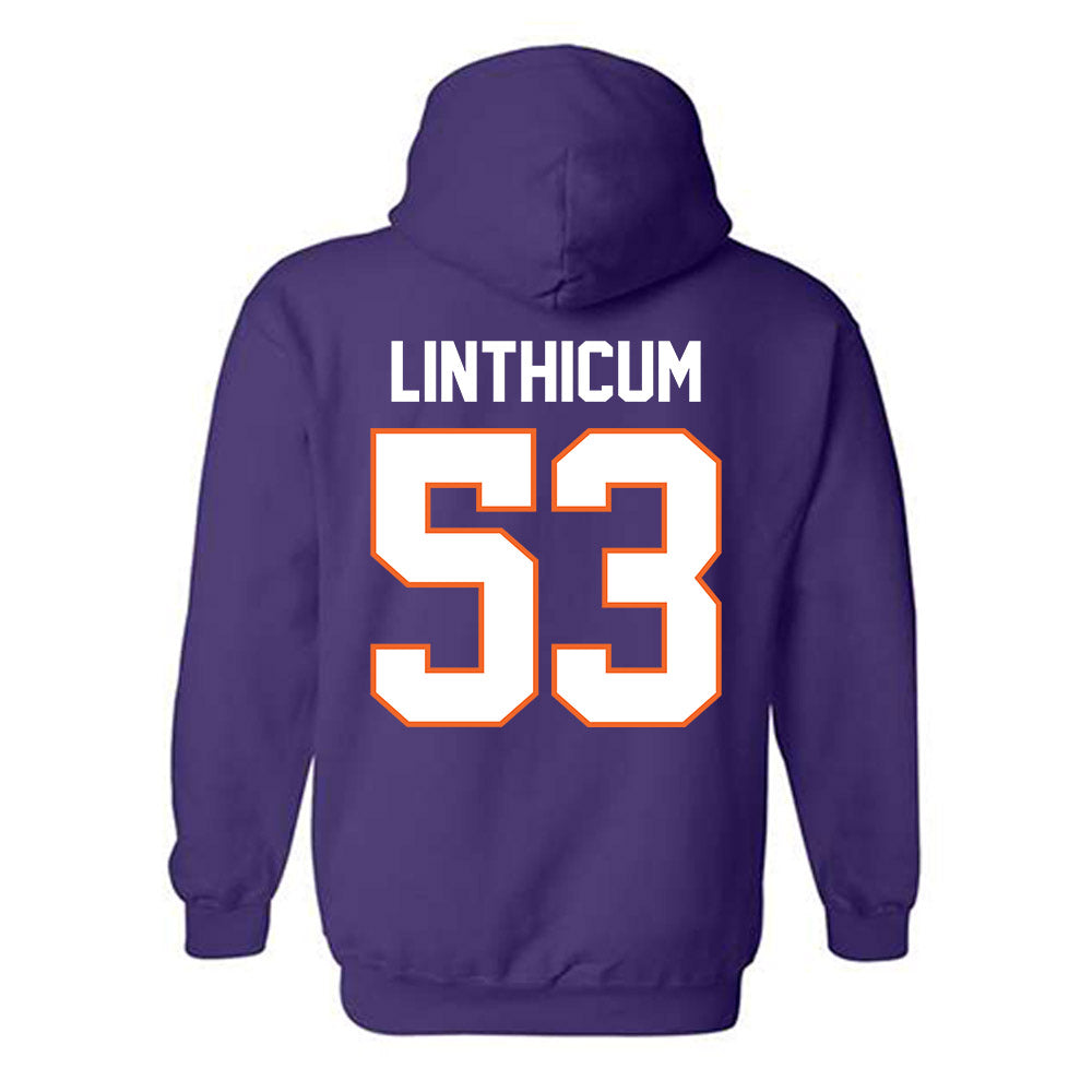 Clemson - NCAA Football : Ryan Linthicum - Classic Shersey Hooded Sweatshirt-1
