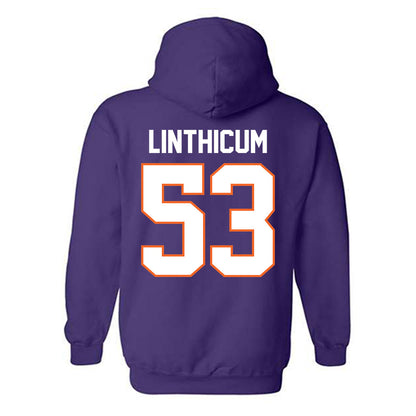 Clemson - NCAA Football : Ryan Linthicum - Classic Shersey Hooded Sweatshirt-1