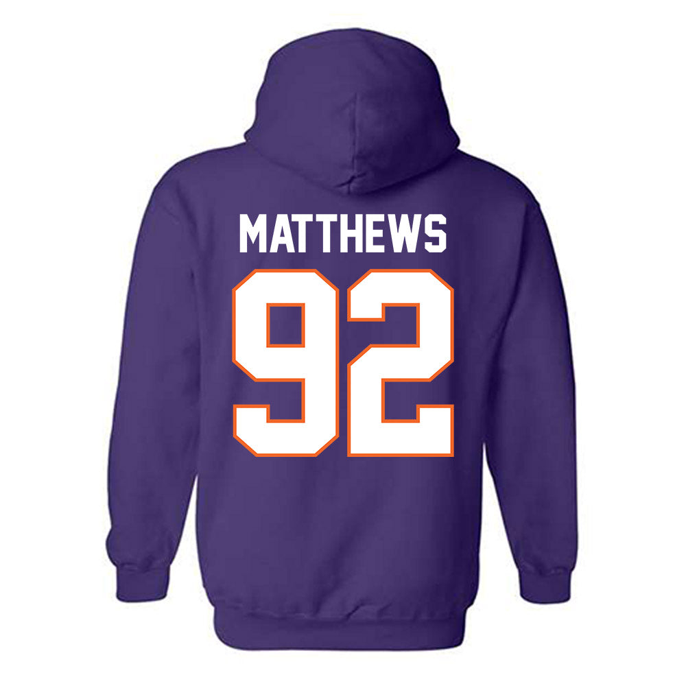 Clemson - NCAA Football : Levi Matthews - Classic Shersey Hooded Sweatshirt-1