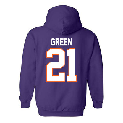 Clemson - NCAA Football : Jarvis Green - Classic Shersey Hooded Sweatshirt-1