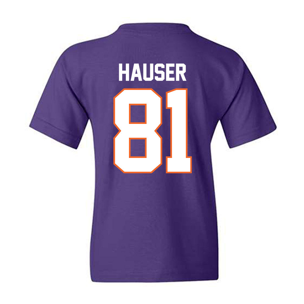 Clemson - NCAA Football : Nolan Hauser - Classic Shersey Youth T-Shirt-1