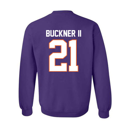 Clemson - NCAA Men's Basketball : Ace Buckner II - Classic Shersey Crewneck Sweatshirt-1