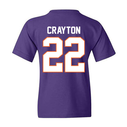 Clemson - NCAA Football : Dee Crayton - Classic Shersey Youth T-Shirt-1