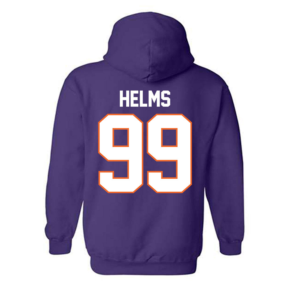 Clemson - NCAA Football : Hunter Helms - Classic Shersey Hooded Sweatshirt-1