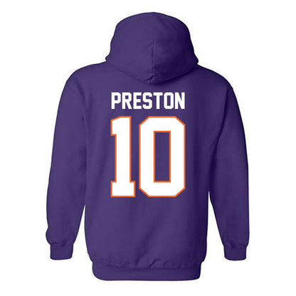 Clemson - NCAA Football : juju preston - Classic Shersey Hooded Sweatshirt-1
