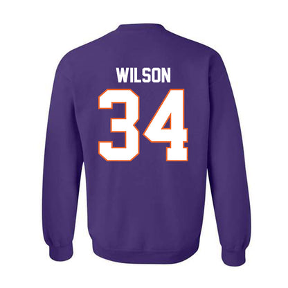Clemson - NCAA Football : Max Wilson - Classic Shersey Crewneck Sweatshirt-1