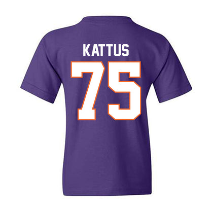 Clemson - NCAA Football : Tucker Kattus - Classic Shersey Youth T-Shirt-1