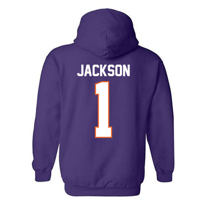 Clemson - NCAA Women's Basketball : Amaia Jackson - Classic Shersey Hooded Sweatshirt-1
