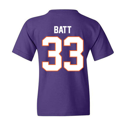 Clemson - NCAA Football : Griffin Batt - Classic Shersey Youth T-Shirt-1