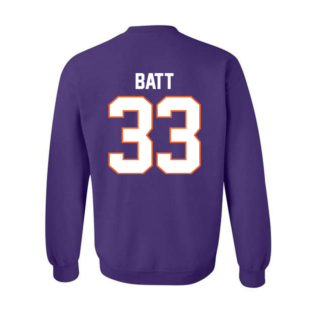 Clemson - NCAA Football : Griffin Batt - Classic Shersey Crewneck Sweatshirt-1