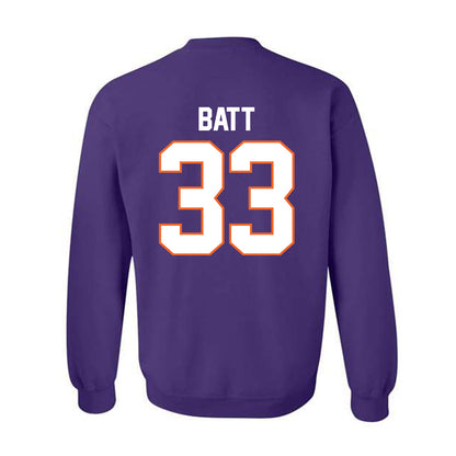 Clemson - NCAA Football : Griffin Batt - Classic Shersey Crewneck Sweatshirt-1