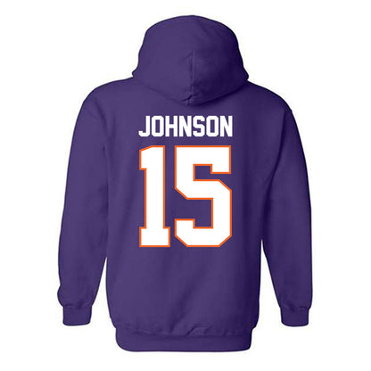 Clemson - NCAA Women's Soccer : Ella Johnson - Classic Shersey Hooded Sweatshirt-1