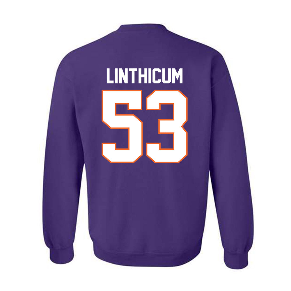 Clemson - NCAA Football : Ryan Linthicum - Classic Shersey Crewneck Sweatshirt-1