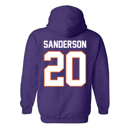 Clemson - NCAA Football : Clark Sanderson - Classic Shersey Hooded Sweatshirt-1