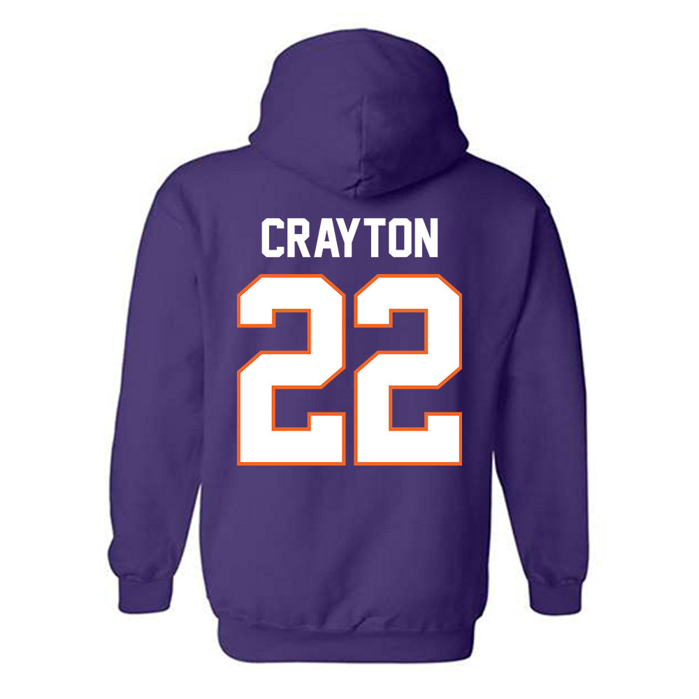 Clemson - NCAA Football : Dee Crayton - Classic Shersey Hooded Sweatshirt-1