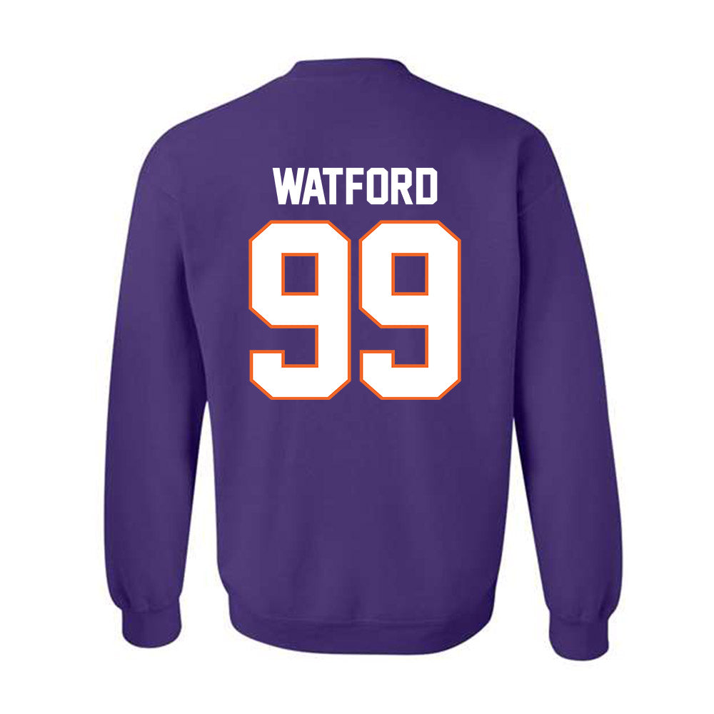 Clemson - NCAA Football : Ari Watford - Classic Shersey Crewneck Sweatshirt-1