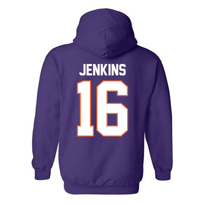 Clemson - NCAA Women's Soccer : Jolie Jenkins - Classic Shersey Hooded Sweatshirt-1