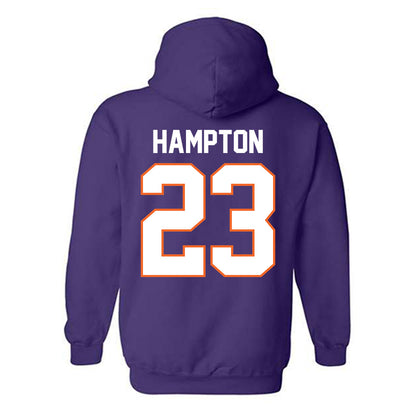 Clemson - NCAA Football : Ashton Hampton - Classic Shersey Hooded Sweatshirt-1