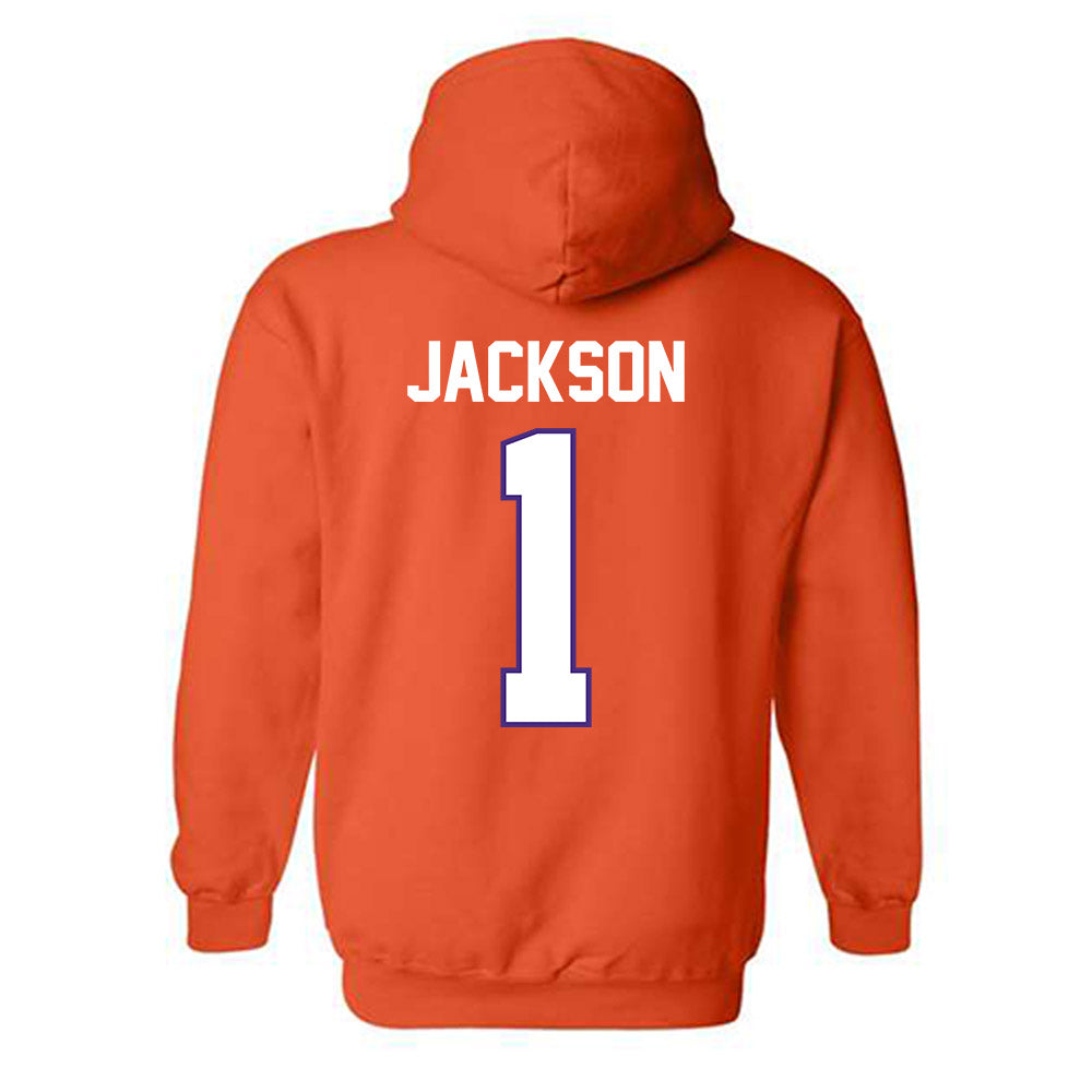 Clemson - NCAA Women's Basketball : Amaia Jackson - Classic Shersey Hooded Sweatshirt-1