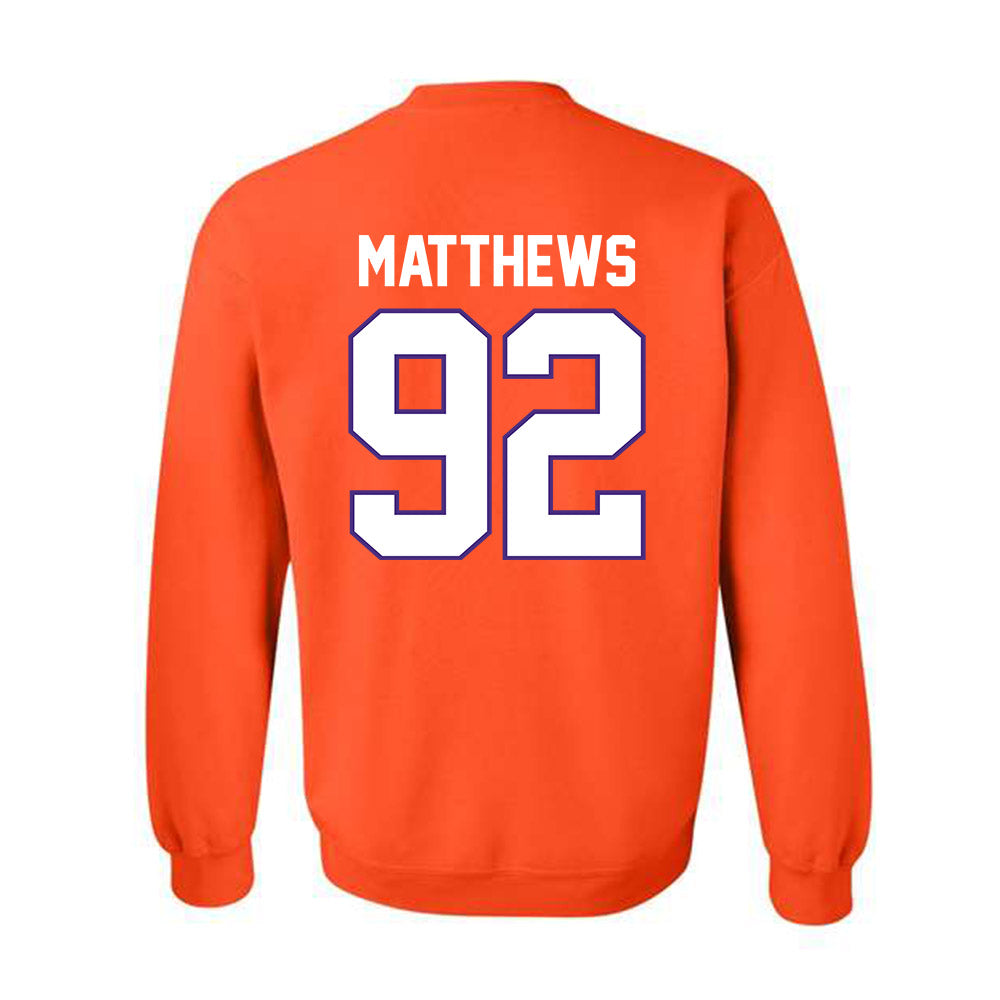 Clemson - NCAA Football : Levi Matthews - Classic Shersey Crewneck Sweatshirt-1