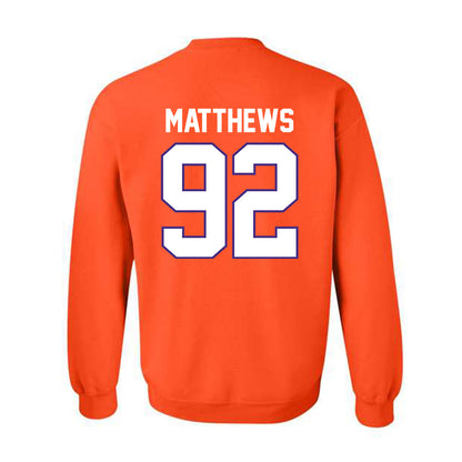 Clemson - NCAA Football : Levi Matthews - Classic Shersey Crewneck Sweatshirt-1