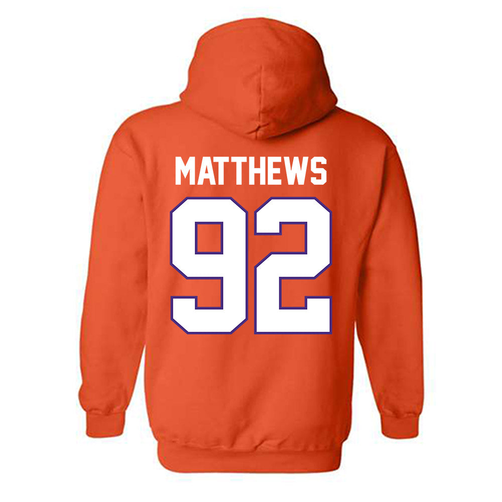 Clemson - NCAA Football : Levi Matthews - Classic Shersey Hooded Sweatshirt-1