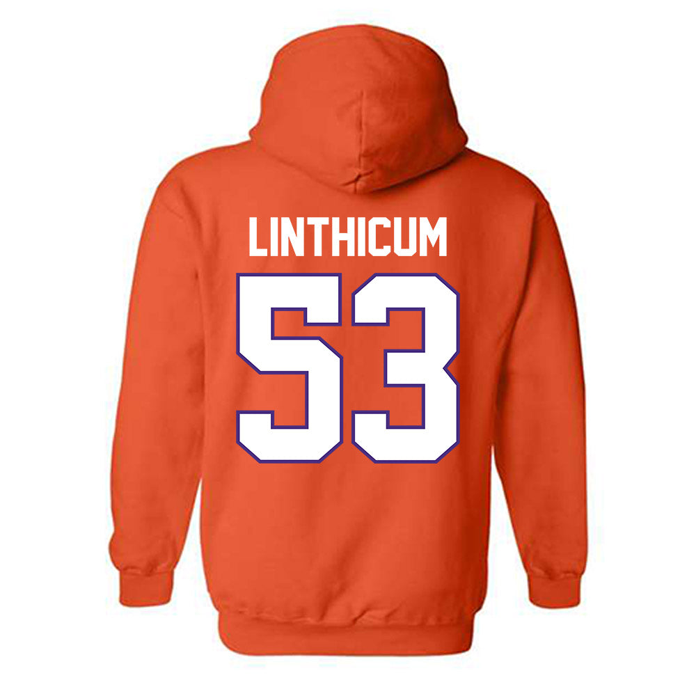 Clemson - NCAA Football : Ryan Linthicum - Classic Shersey Hooded Sweatshirt-1