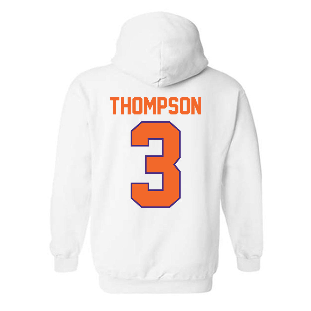 Clemson - NCAA Men's Basketball : Chase Thompson - Classic Shersey Hooded Sweatshirt-1