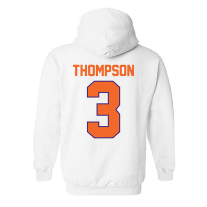 Clemson - NCAA Men's Basketball : Chase Thompson - Classic Shersey Hooded Sweatshirt-1