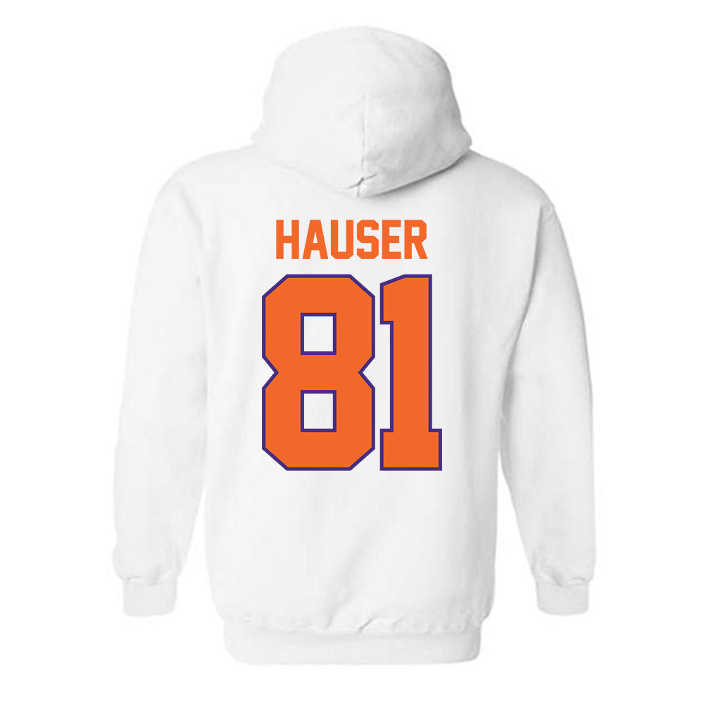 Clemson - NCAA Football : Nolan Hauser - Classic Shersey Hooded Sweatshirt-1