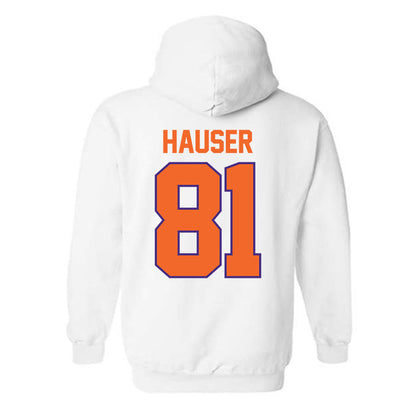 Clemson - NCAA Football : Nolan Hauser - Classic Shersey Hooded Sweatshirt-1