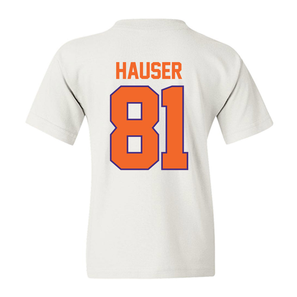 Clemson - NCAA Football : Nolan Hauser - Classic Shersey Youth T-Shirt-1
