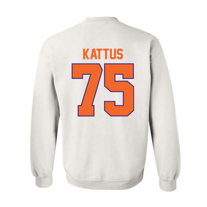 Clemson - NCAA Football : Tucker Kattus - Classic Shersey Crewneck Sweatshirt-1