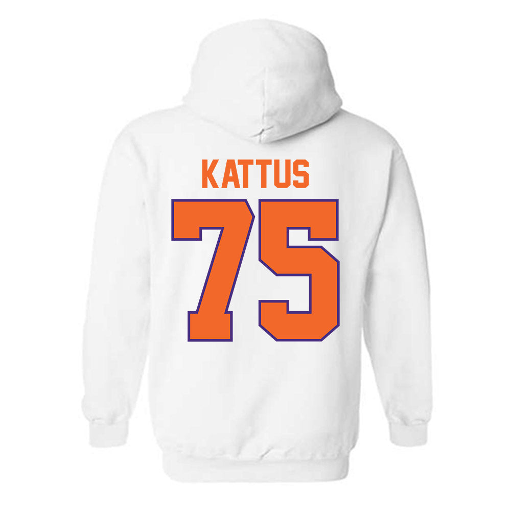 Clemson - NCAA Football : Tucker Kattus - Classic Shersey Hooded Sweatshirt-1