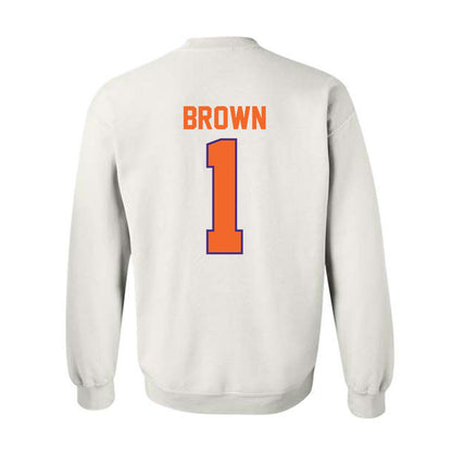Clemson - NCAA Football : Max Brown - Classic Shersey Crewneck Sweatshirt-1