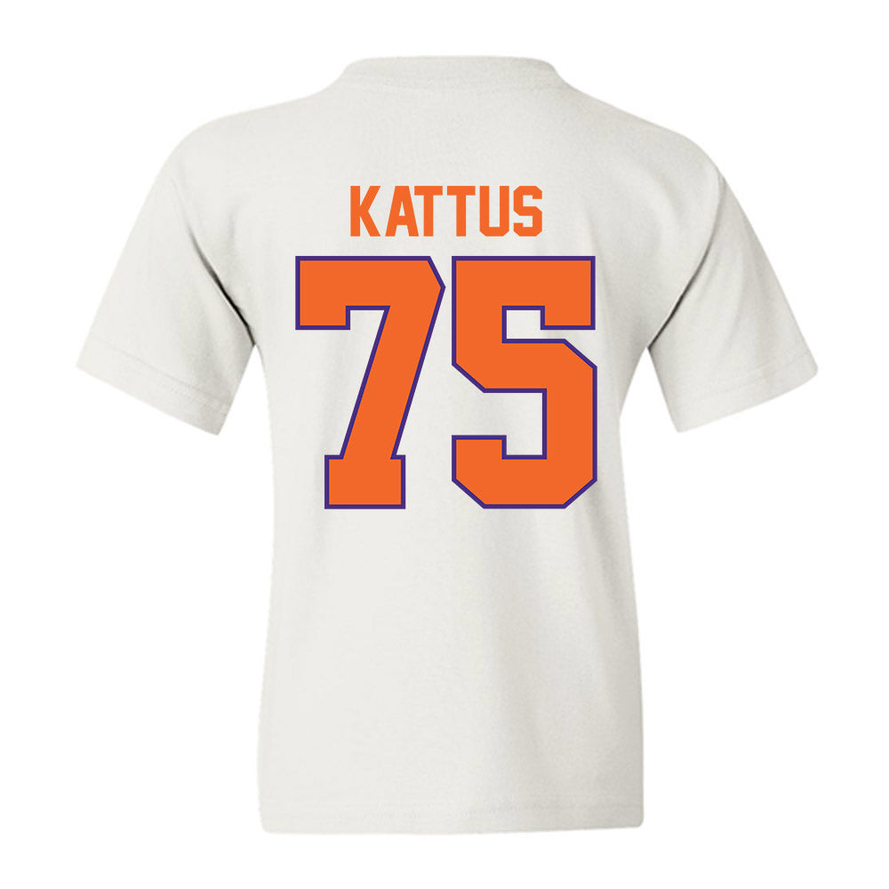 Clemson - NCAA Football : Tucker Kattus - Classic Shersey Youth T-Shirt-1