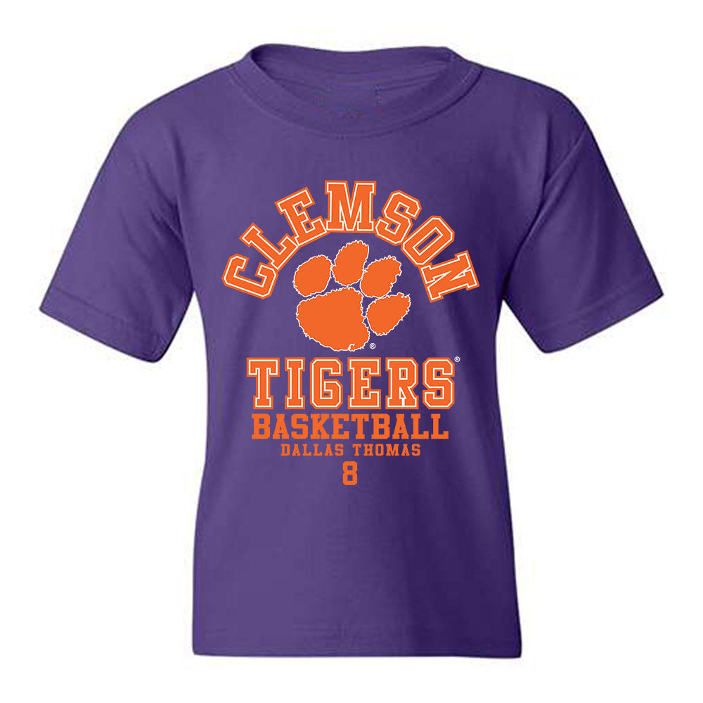 Clemson - NCAA Men's Basketball : Dallas Thomas - Classic Fashion Shersey Youth T-Shirt-0