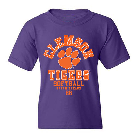 Clemson - NCAA Softball : Sarah Breaux - Classic Fashion Shersey Youth T-Shirt-0
