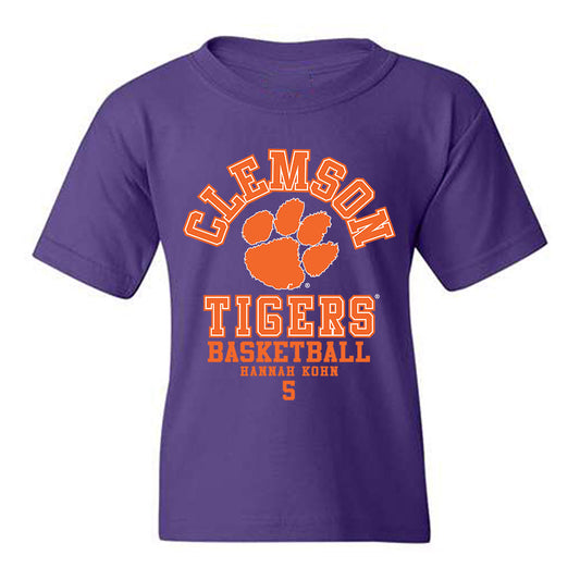 Clemson - NCAA Women's Basketball : Hannah Kohn - Classic Fashion Shersey Youth T-Shirt