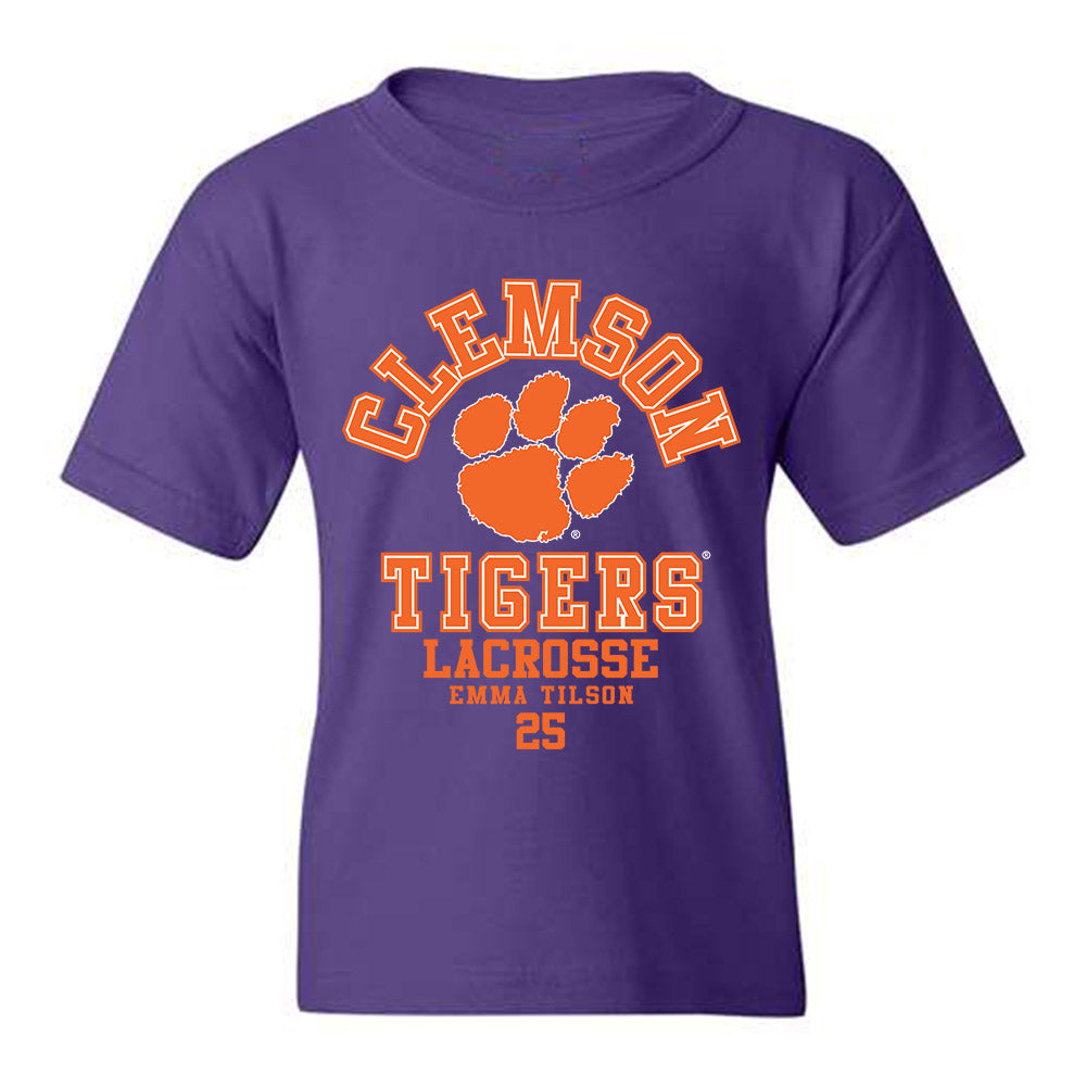 Clemson - NCAA Women's Lacrosse : Emma Tilson - Youth T-Shirt