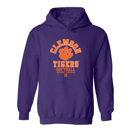 Clemson - NCAA Softball : Maddie Johnson - Classic Fashion Shersey Hooded Sweatshirt-0