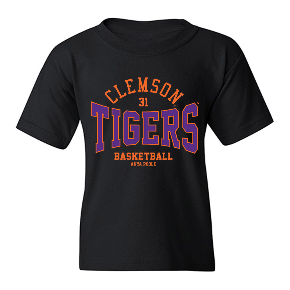 Clemson - NCAA Women's Basketball : Anya Poole - Classic Fashion Shersey Youth T-Shirt-0