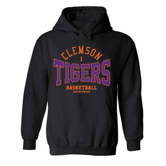 Clemson - NCAA Men's Basketball : Jestin Porter - Classic Fashion Shersey Hooded Sweatshirt-0