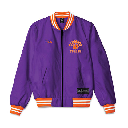 Clemson - NCAA Men's Track & Field : Khailan Vitalis - Bomber Jacket-0