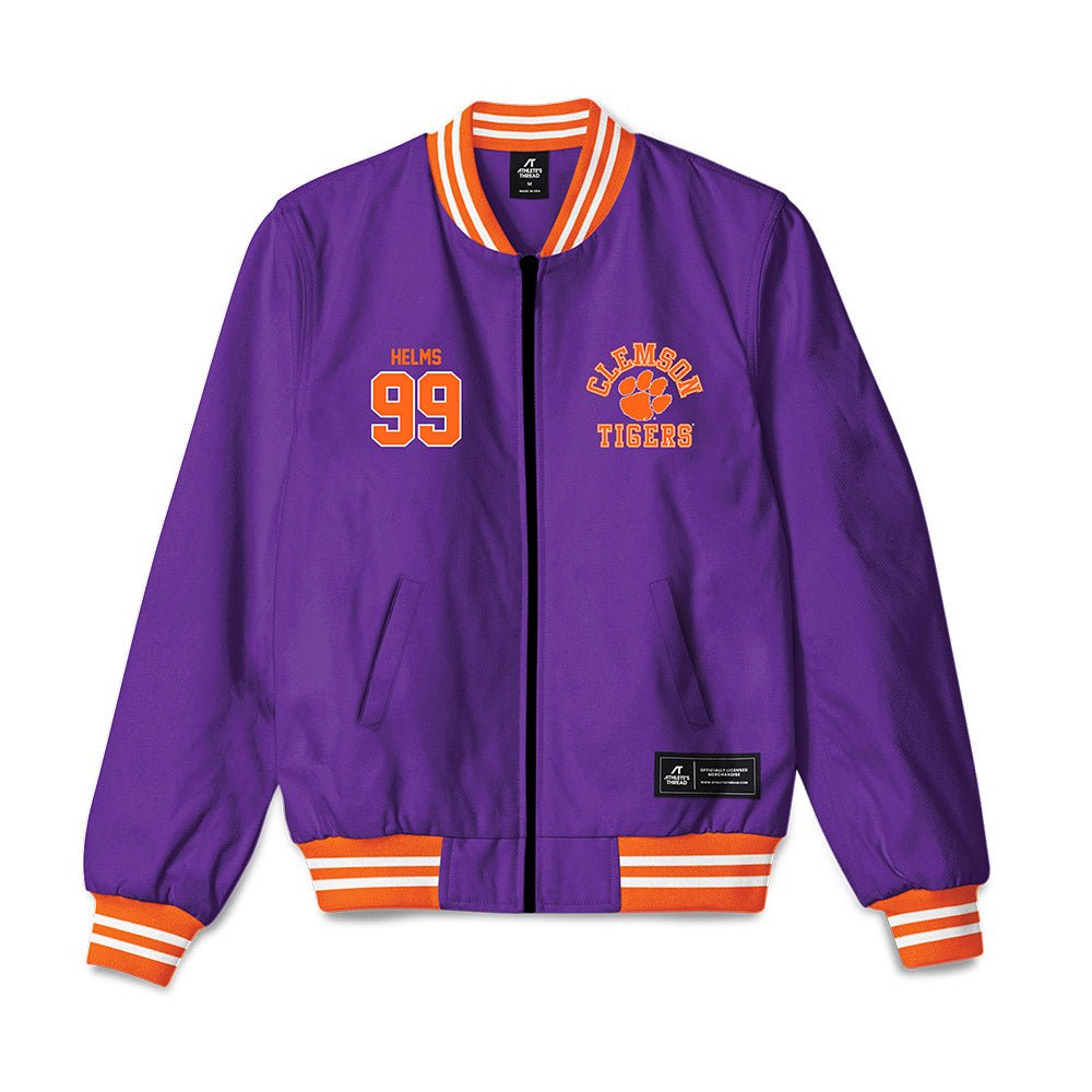 Clemson - NCAA Football : Hunter Helms - Bomber Jacket-0