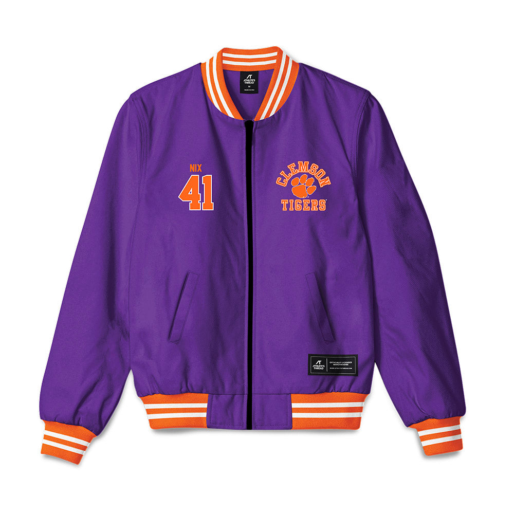 Clemson - NCAA Football : Caleb Nix - Bomber Jacket