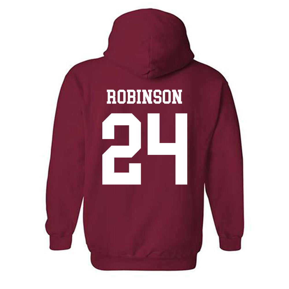 WSU - NCAA Men's Basketball : Dominik Robinson - Classic Fashion Shersey Hooded Sweatshirt-1