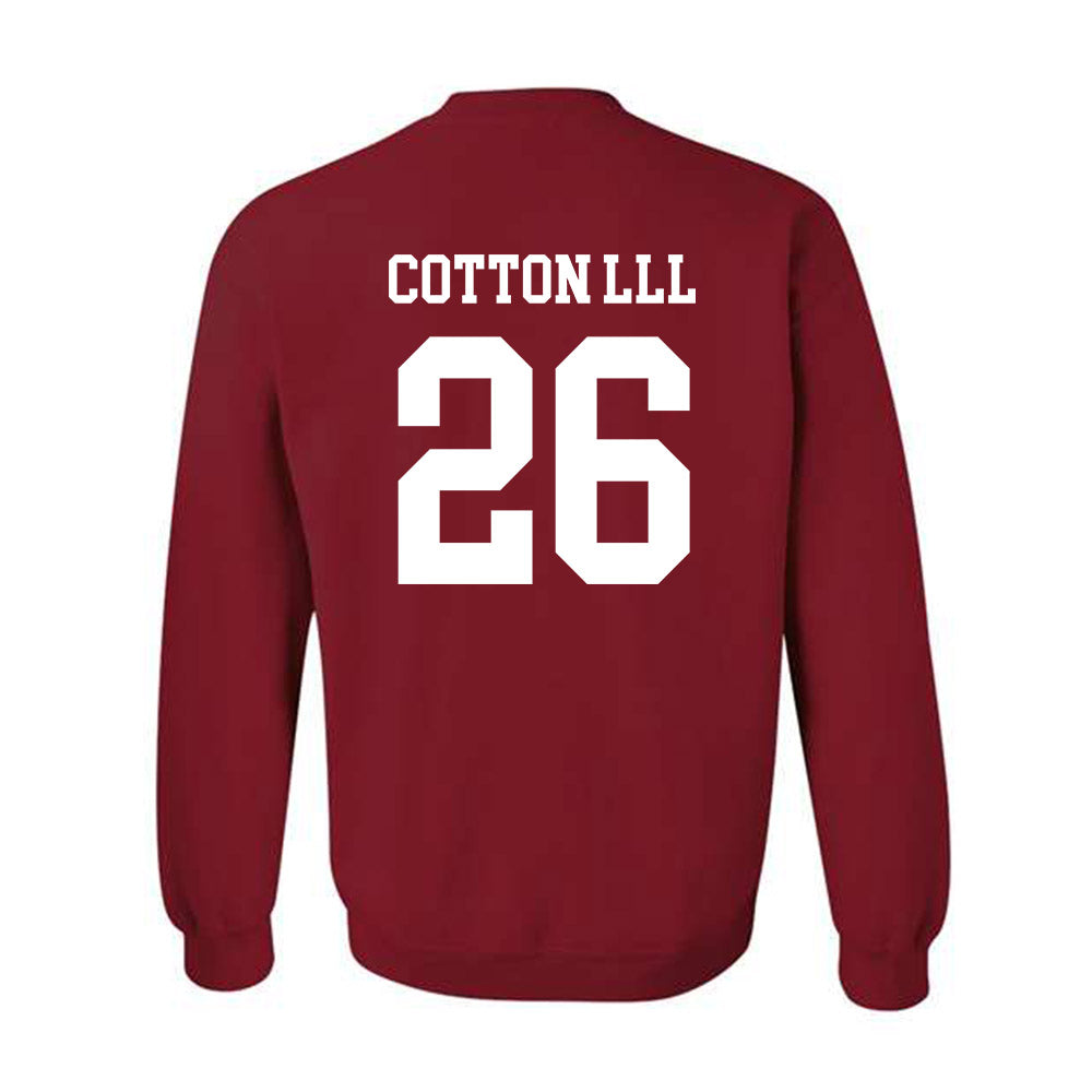 WSU - NCAA Football : Tyrone Cotton lll - Classic Fashion Shersey Crewneck Sweatshirt-1