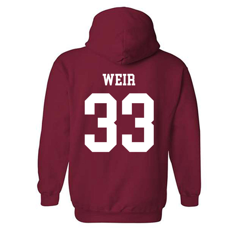WSU - NCAA Football : Cameron Weir - Classic Fashion Shersey Hooded Sweatshirt-1